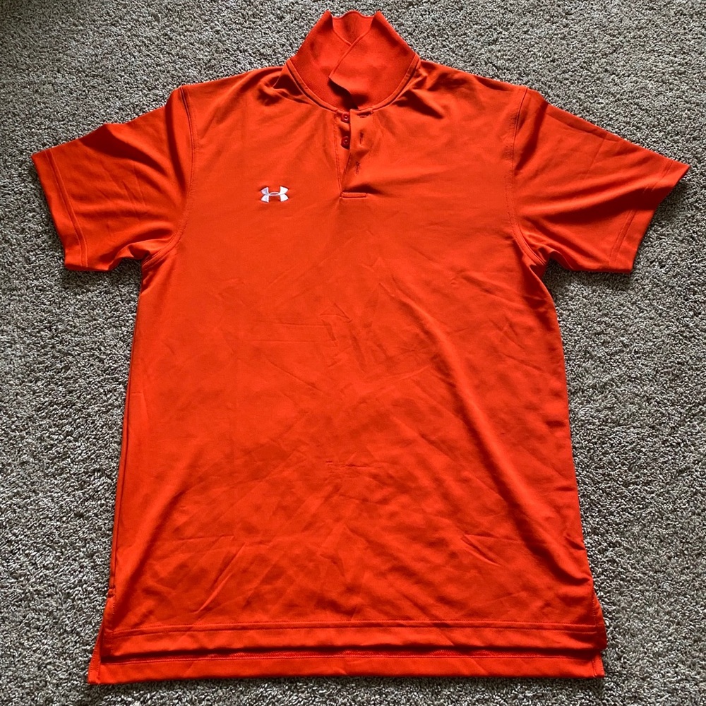 Under Armour Men’s Orange Polo Small